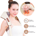 Wireless Neck and Shoulder Massager with Deep-Kneading for Back and Cervical Relief