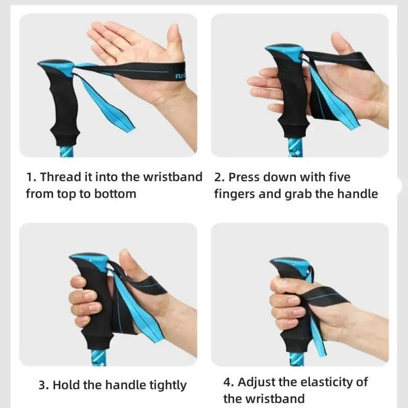 Foldable trekking poles for hiking & outdoor adventures