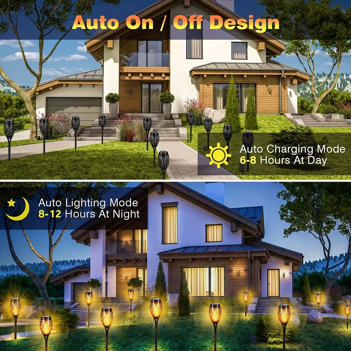 Solar Flame Light – Outdoor Flickering Torch for Garden & Pathways