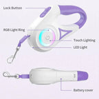 LED Dog Leash LumiLeash FlexiLight | Retractable leash with lighting | 3 m & 5 m length | For dogs & cats up to 35 kg