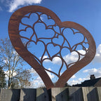 HEARTORA Garden stake heart | Rust look metal | Rustic decor for Christmas, Easter & garden