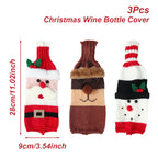 Festivora Wine Bottle Cover | Christmas Decoration 2025 | Fabric Cover for Wine & Champagne Bottles | Perfect Gift & Table Decoration for Christmas & New Year 2026