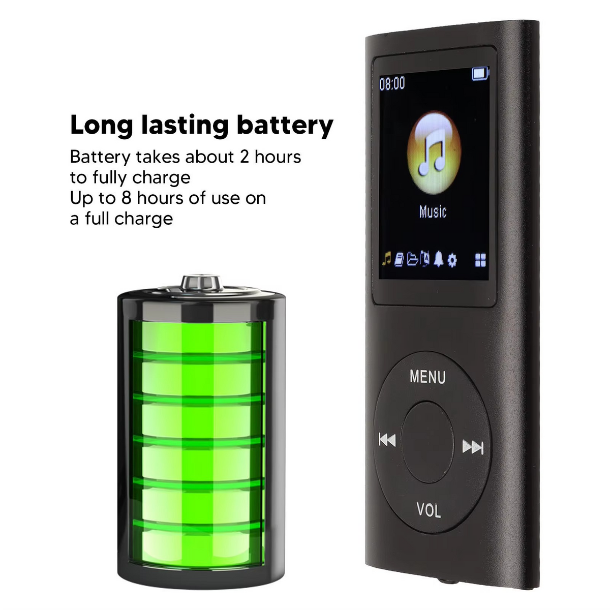 Compact High-Resolution 1.8" LCD MP3 Player