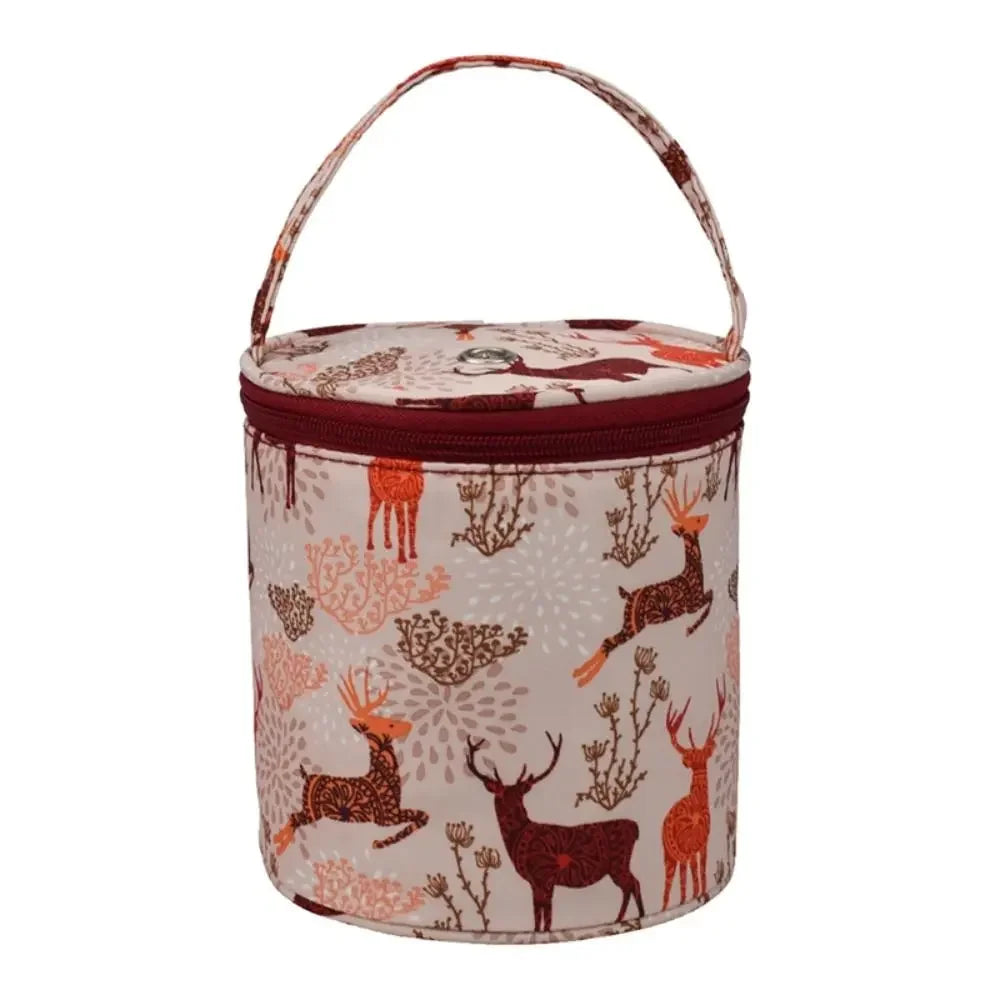 Wollina Yarn Bag | Cylindrical Wool Pouch made of Polyester | Compact & Portable | For Crochet & Knitting Accessories