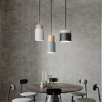 Nordic LED Pendant Lights Made of Metal and Wood - Modern Hanging Lamps for Dining Room and Kitchen