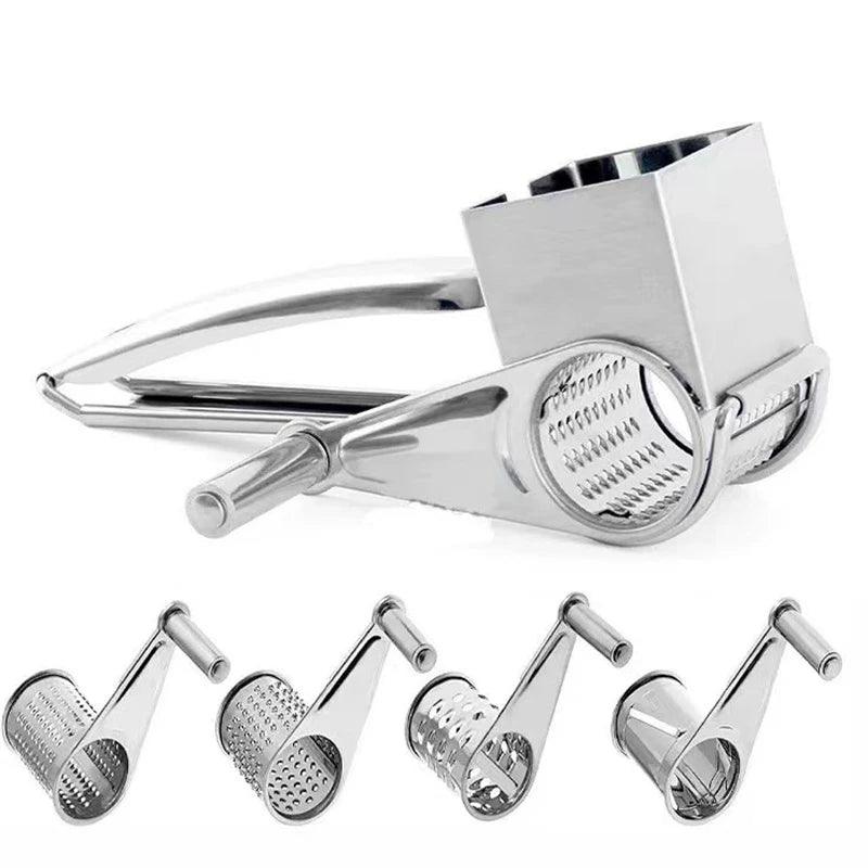 Rotary kitchen grater for cheese, nuts, and chocolate
