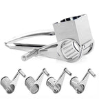 Rotary kitchen grater for cheese, nuts, and chocolate