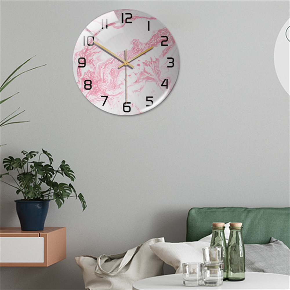 Stylish Marble Wall Clock with Silent Mechanism