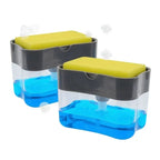 Kitchen soap dispenser with sponge holder | Push-type