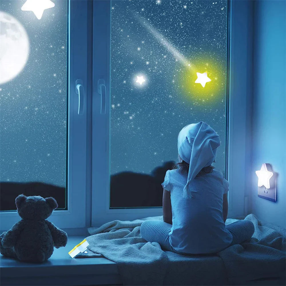 Cute Star LED Socket Night Light
