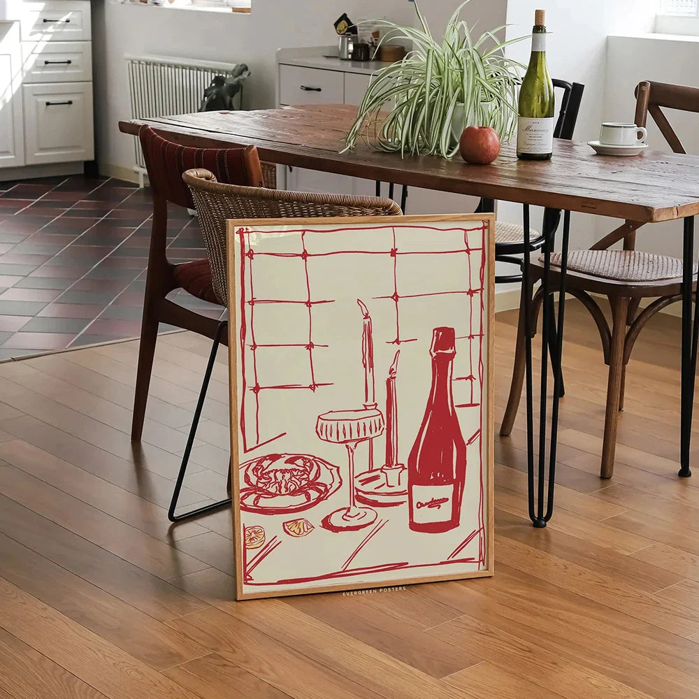 Wine Table Wall Art