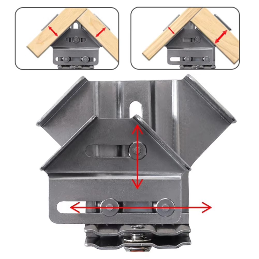 Precision 90° Stainless Steel Corner Clamp for Woodworking