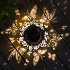 Luminara SolFlair Solar Lantern | Retro Design with Butterfly Motif | IP65 Waterproof | Warm Light for Garden & Balcony
