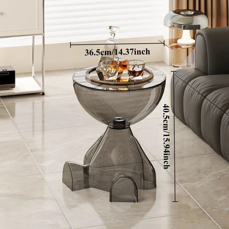European Acrylic Transparent Space-Saving Coffee Table