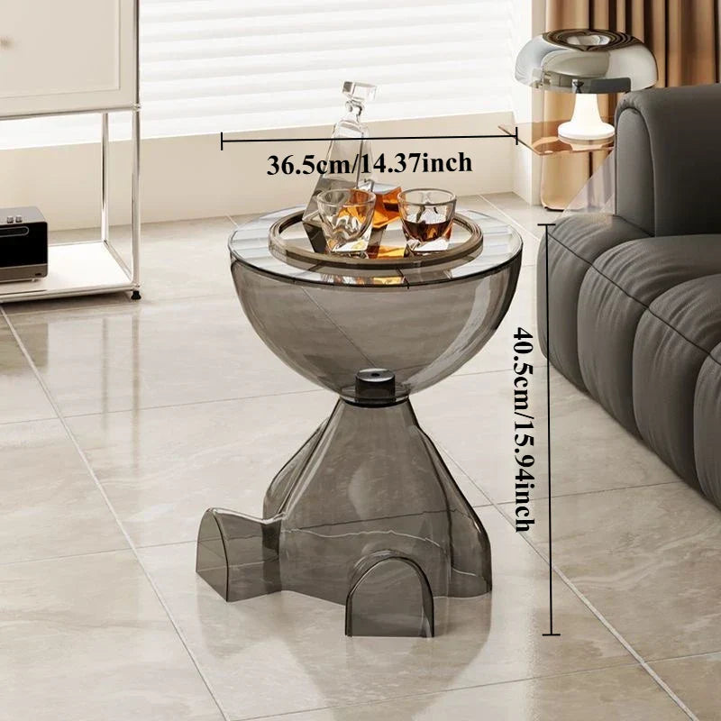 European Acrylic Transparent Space-Saving Coffee Table