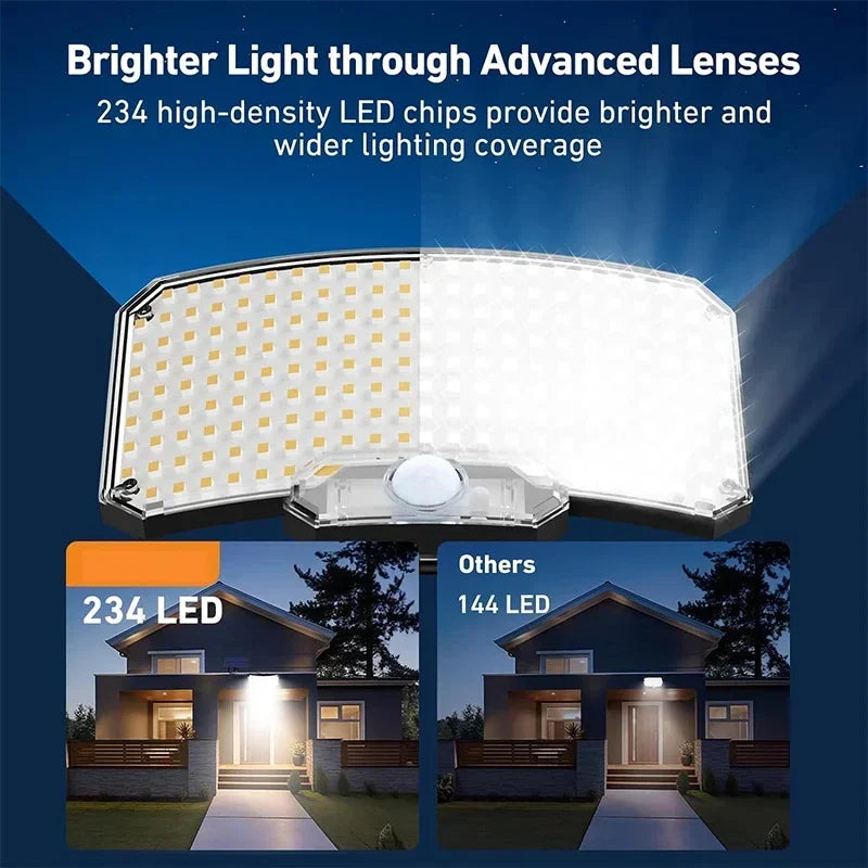 LumaXpert 234 | Solar Outdoor Spotlight with Motion Sensor | 3 Light Modes & Remote Control | IP65 Waterproof