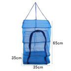 Drying Net AeroDry 3X | Collapsible Hanging Basket with 3 Levels | For Fish, Herbs, Vegetables & Plants | 35×35×65 cm