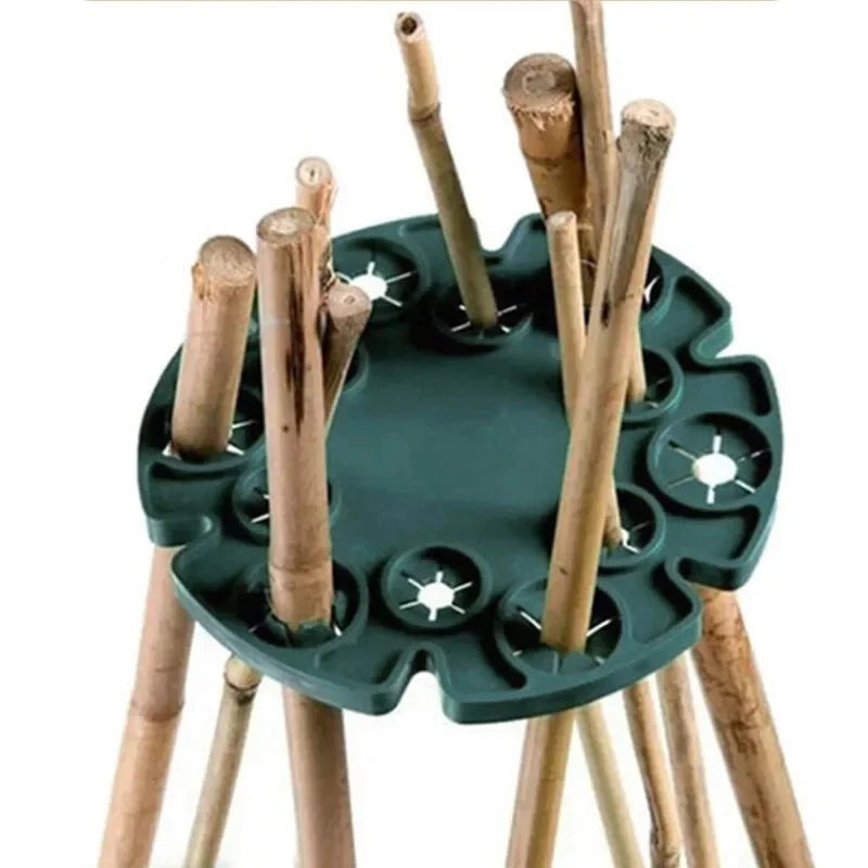Plant support ring for bamboo poles – Stable climbing aid for tomatoes and climbing plants