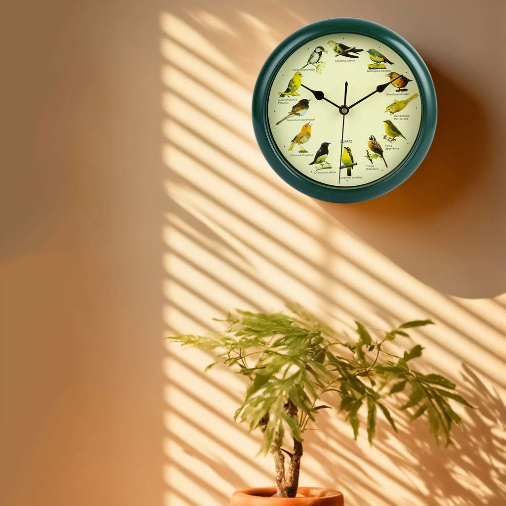 BirdSong Clock – 10 Inch Wall Clock for Stylish Interior