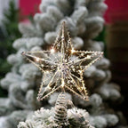 TwinkleGlow - LED Star Tree Topper with Warm Light and Easy Setup