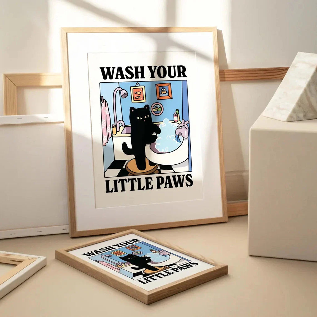Wash Your Little Paws Wall Art