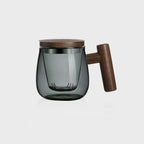 Ultramodern Glass Tea Cup with Filter and Lid