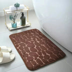 Non-slip Bath Mat made of Memory Foam with Pebble Relief