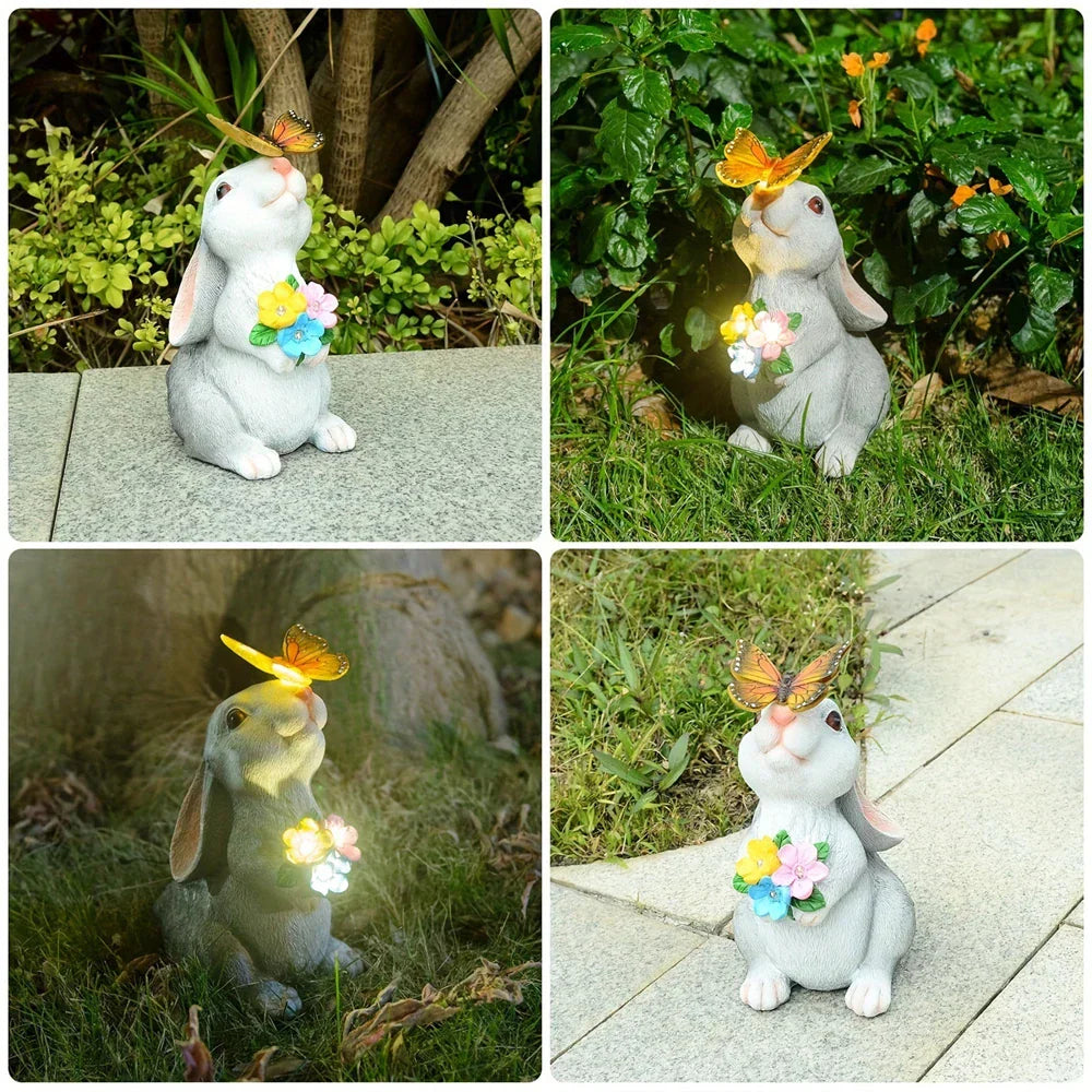 Butterfly and Flower Hare Garden Light