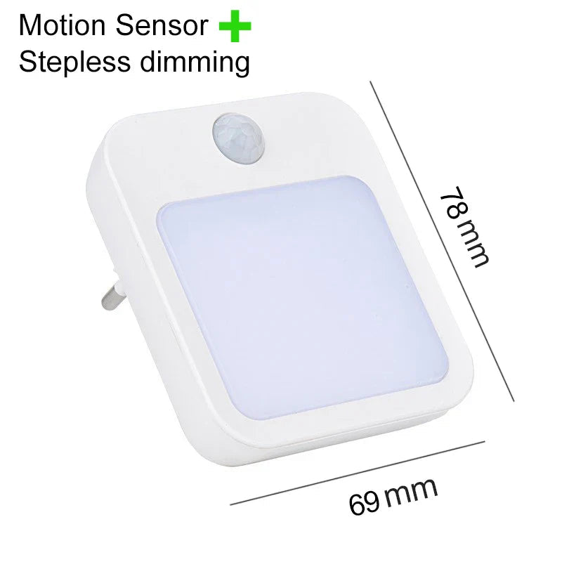 Sensilux Mini LED Night Light | With Motion Sensor | Warm & Cool White | For Hallway, Bedroom & Bathroom