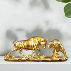 Feng Shui Bear and Bull Statue, Bull Figure, Collection Cow Sculptures Animal