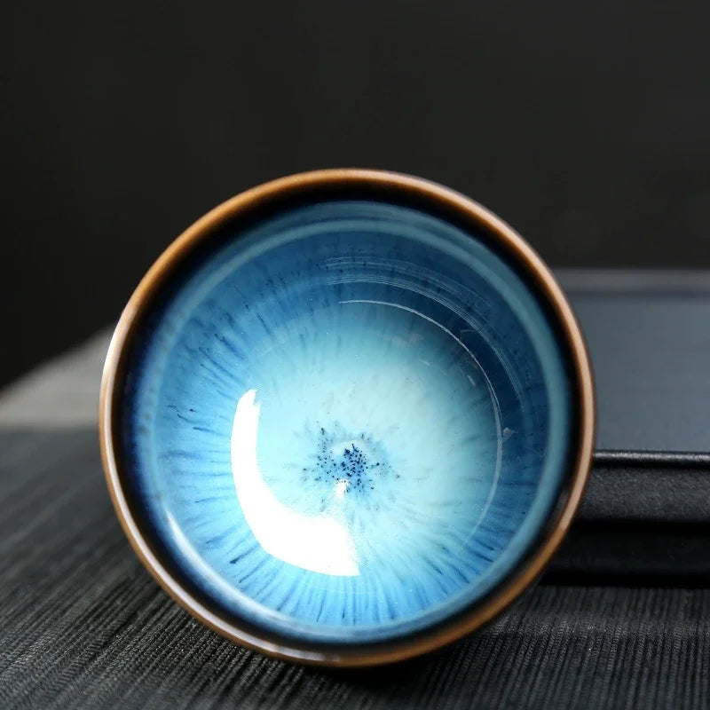 Handmade Ceramic Mug – Blue-Glazed Tea Bowl