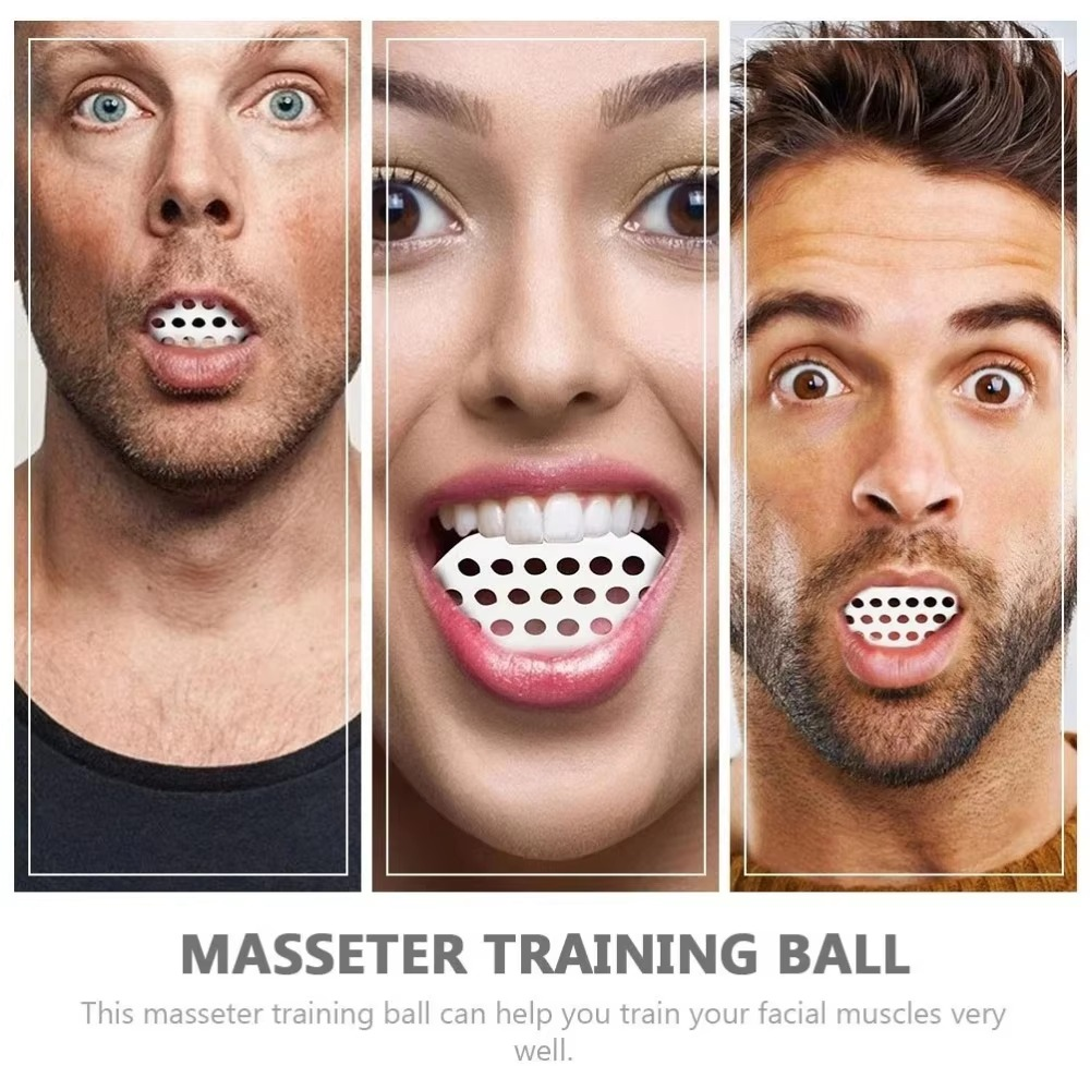 Jaw Exerciser and Jawline Shaper Silicone Bite Ball with Storage Case