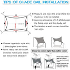 Waterproof Rectangular Sun Shade Sail with UV Protection & Mounting Kits – ShadeGuard