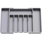 Modulora Cutlery Drawer Insert | Expandable Cutlery Organizer | Adjustable Storage System Made of PP | 38×35 cm