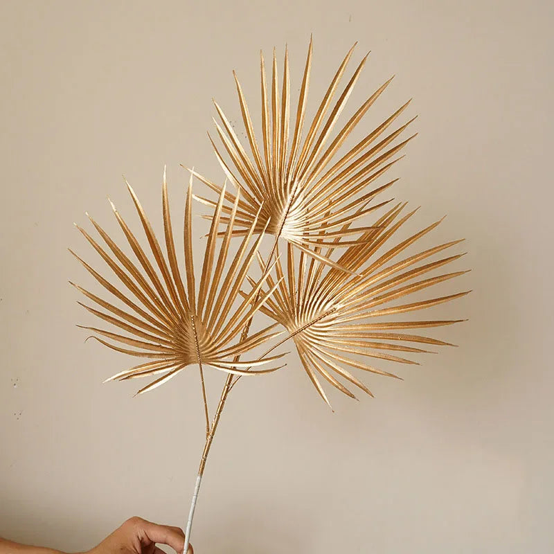 Decorative Flower Gold Series | Palm Leaf, Ginkgo & Eucalyptus | Artificial Flower 67–84 cm | Wedding & Christmas