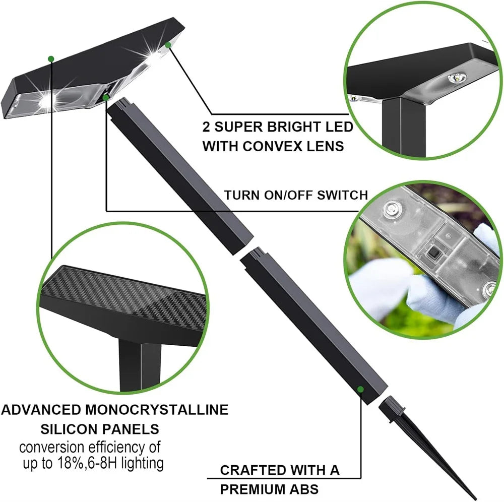 Lumora SolPath Garden lights | Solar powered | IP65 Waterproof | Height adjustable | Warm & Cool white | For paths, terrace & garden