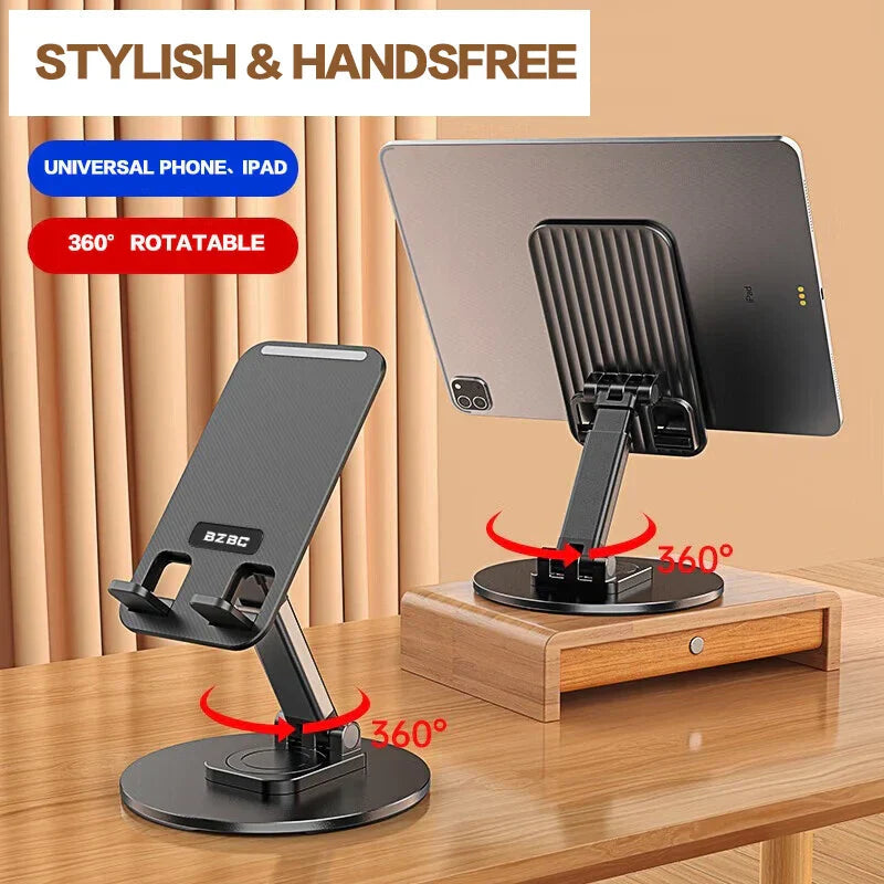 No Slip Rotating Foldable Metal Tablet Phone Stand