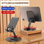 No Slip Rotating Foldable Metal Tablet Phone Stand