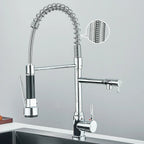 Faucet with Double Spout – High-Quality Faucet for Flexible Washing, Swivable, Ideal for Modern Kitchens, Easy to Clean and Simple Installation