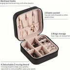 Jewelry Organizer VOYELIA | Travel Case for Jewelry | Compact & Stylish | PU Leather