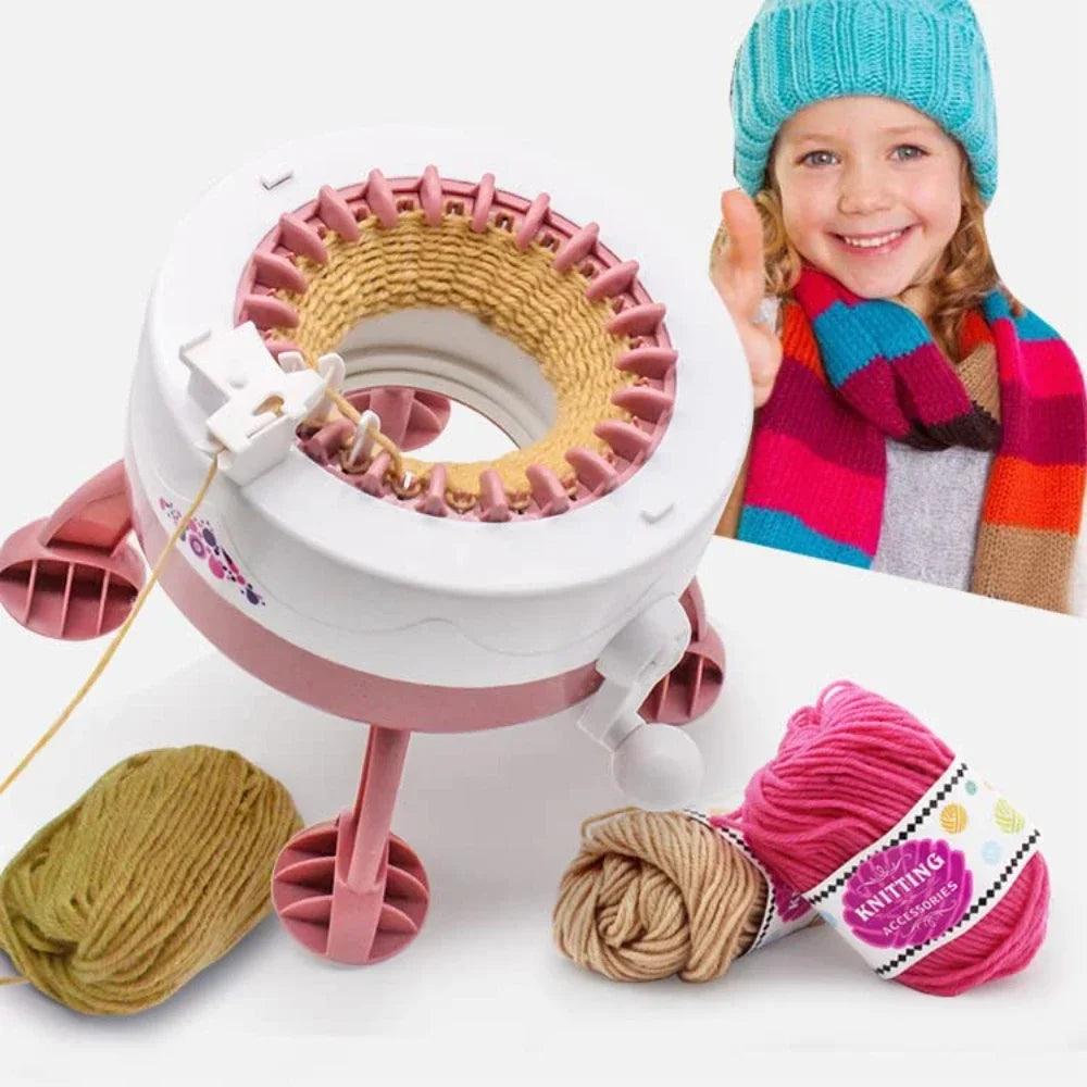 Strickolino Knitting Machine | 22 Needles | Automatic Circular Knitting Set for Beginners & Adults | Fast Knitter with Accessories