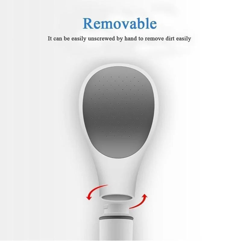 AquaVelo High-Pressure Showerhead with Water-Saving Function | White Handheld Shower with Filter & Standard Connection – 22×12×7.4 cm