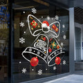 WinterBell Christmas Window Stickers – Reusable PVC Window Decoration with Festive Bell Design