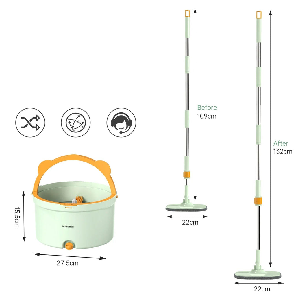 Self-cleaning Mop with Rotating Function & Bucket
