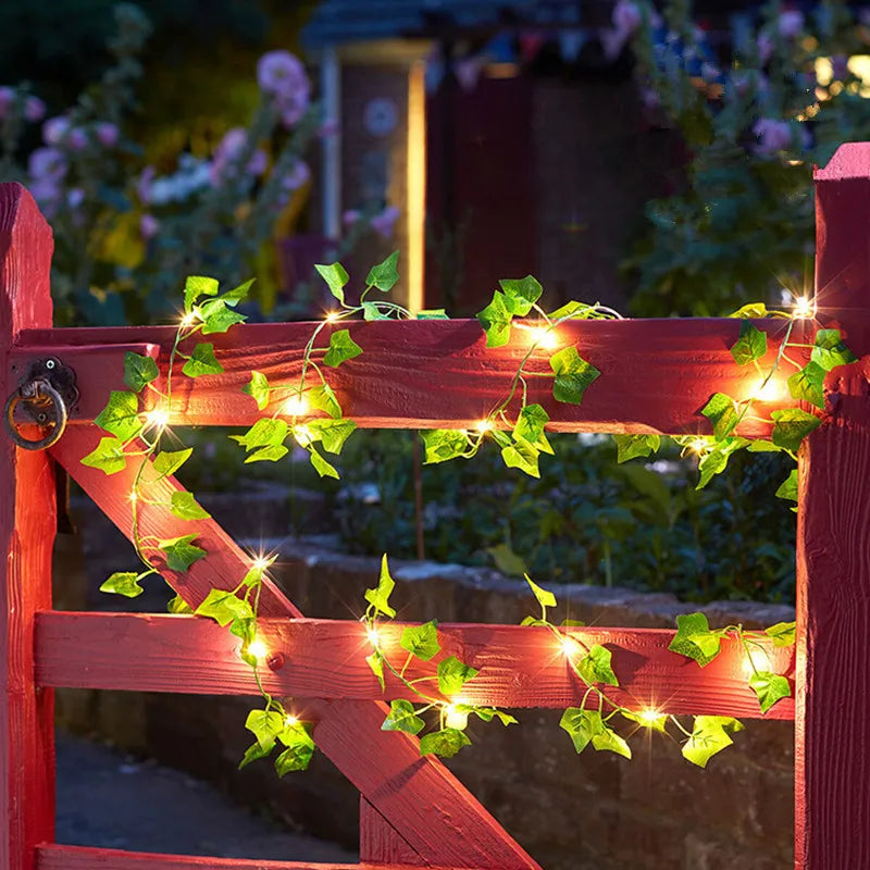 Garden vine LED string lights