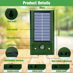 SolarGuardix Ultrasonic Bird Repeller Solar | With LED & Motion Sensor | Waterproof IP58 | 600 m² Coverage