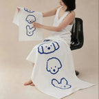 Puppy Illustration Cotton Towel – Cute & Soft Face Towel