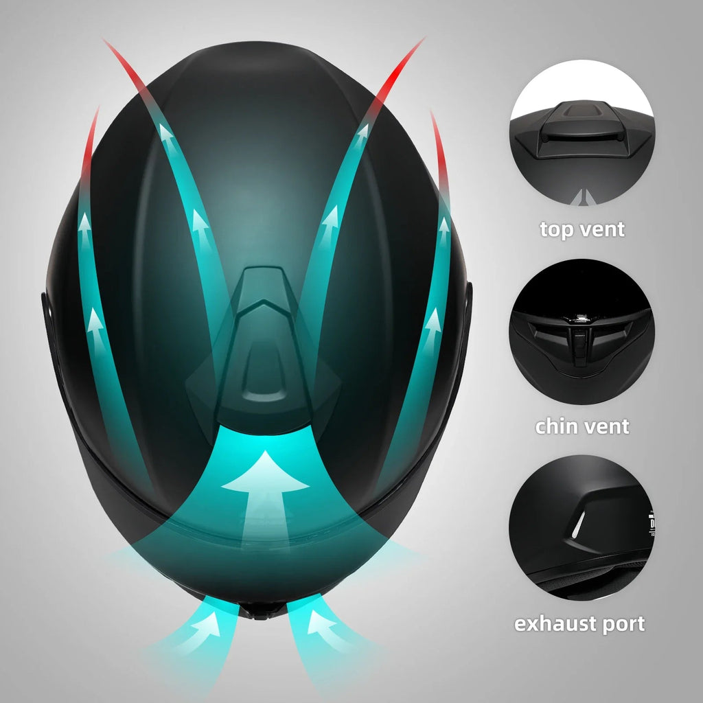 Modern Full Face Helmet with Clear Visor