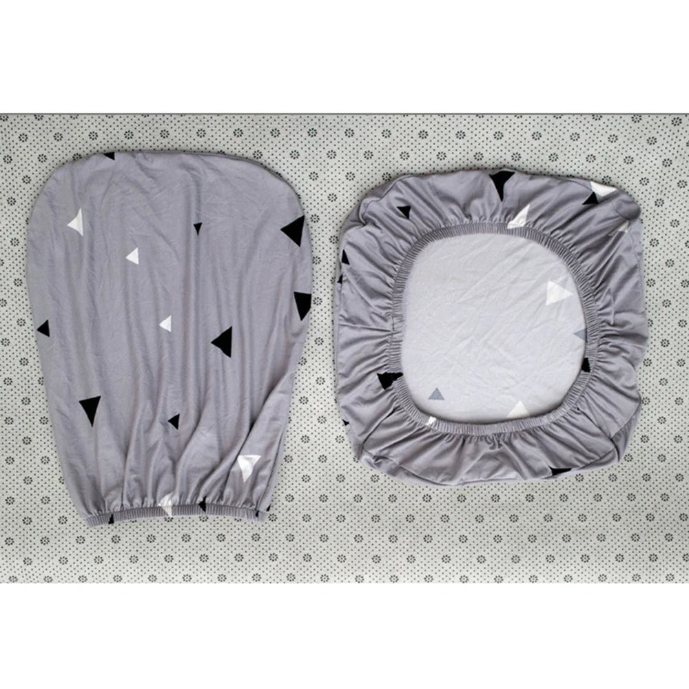 2-piece Split Office Rose Chair Covers