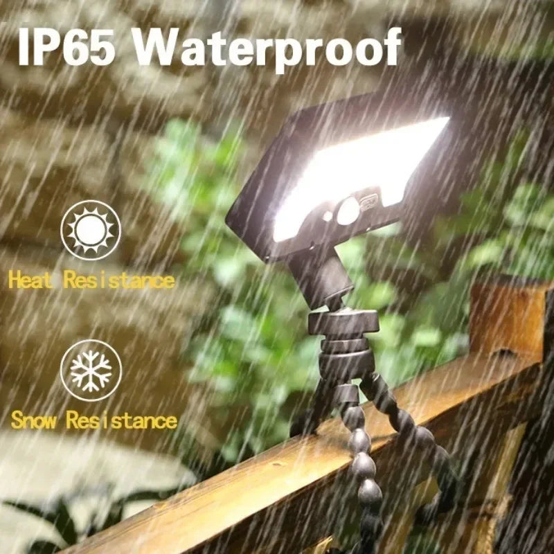 Flexible Tripod Solar Powered Motion Sensor Outdoor Light